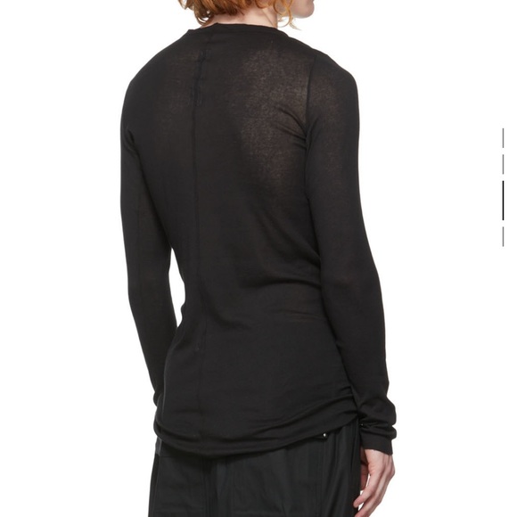 Rick Owens Black Cotton T-Shirt - Picture 3 of 3